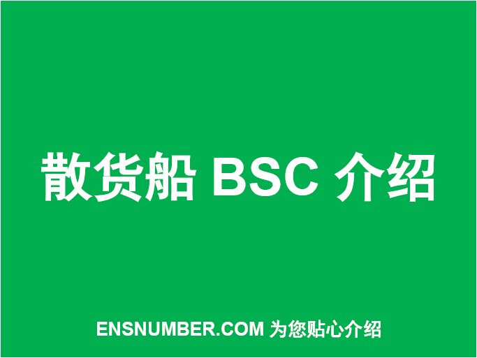 散货船BSC介绍